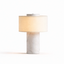 Tischlampe aus weissem Marmor | 24cm