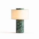 Tischlampe aus Marmor Verde Guatemala | 24cm