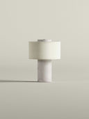 Tischlampe aus weissem Marmor | 24cm