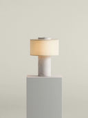 Tischlampe aus weissem Marmor | 24cm