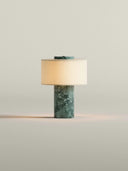 Tischlampe aus Marmor Verde Guatemala | 24cm