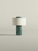 Tischlampe aus Marmor Verde Guatemala | 24cm