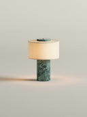 Tischlampe aus Marmor Verde Guatemala | 24cm