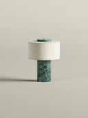 Tischlampe aus Marmor Verde Guatemala | 24cm