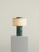 Tischlampe aus Marmor Verde Guatemala | 24cm