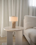 Tischlampe aus Travertinstein | 24cm